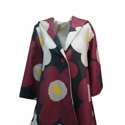 Cardigan grena fluid cu imprimeu floral - OK Lux. All rights reserved. - Cardigans - 