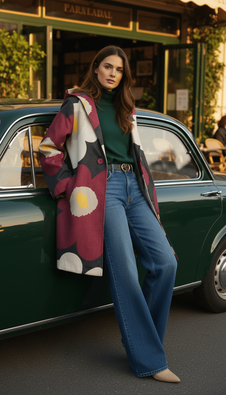 Cardigan grena fluid cu imprimeu floral - OK Lux. All rights reserved. - Cardigans - 