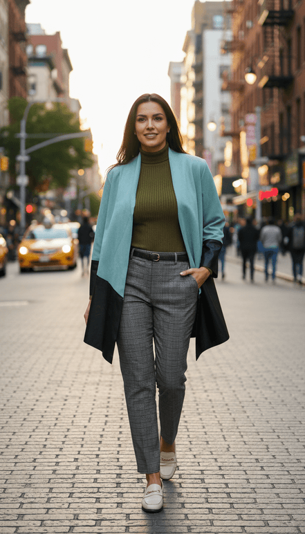 Cardigan turcoaz din piele ecologică fluidă - OK Lux. All rights reserved. - Cardigans - TURQUOISE - 