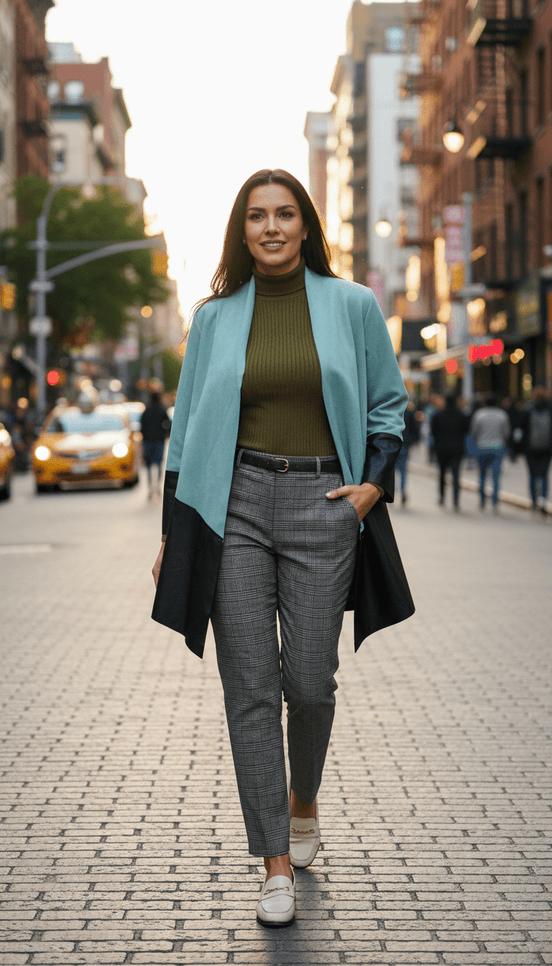 Cardigan turcoaz din piele ecologică fluidă - OK Lux. All rights reserved. - Cardigans - TURQUOISE - 