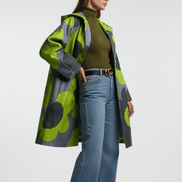 Cardigan verde fluid cu imprimeu floral - OK Lux. All rights reserved. - Cardigans - GREEN - 