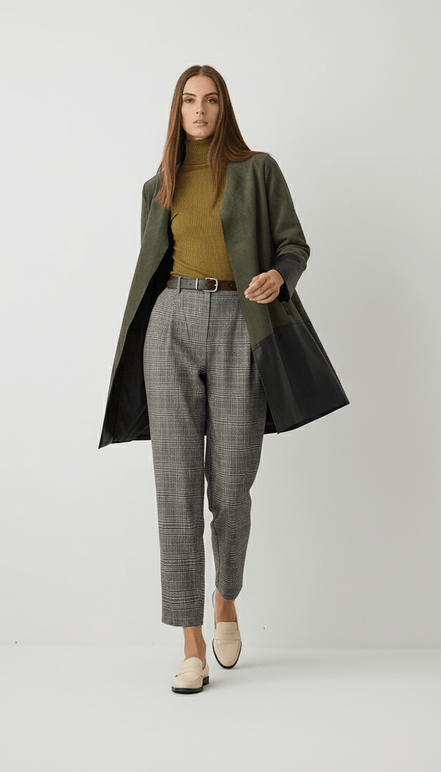 Cardigan verde kaki cu imprimeu, stil urban - OK Lux. All rights reserved. - Cardigans - KHAKI GREEN - 