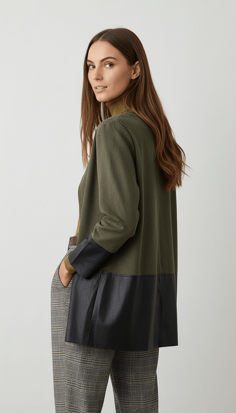 Cardigan verde kaki cu imprimeu, stil urban - OK Lux. All rights reserved. - Cardigans - KHAKI GREEN - 