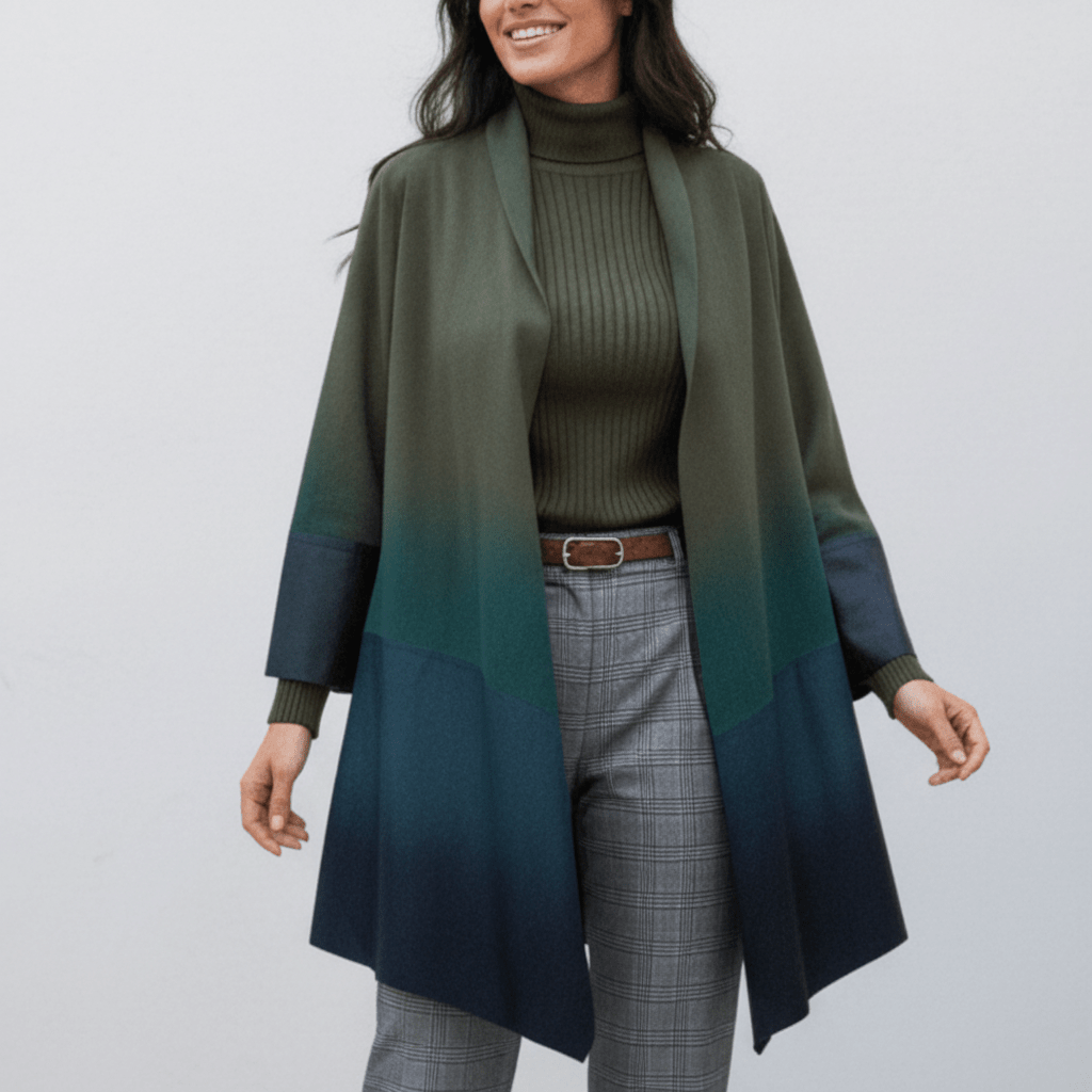Cardigan verde kaki cu imprimeu, stil urban - OK Lux. All rights reserved. - Cardigans - KHAKI GREEN - 