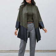 Cardigan verde kaki cu imprimeu, stil urban - OK Lux. All rights reserved. - Cardigans - KHAKI GREEN - 