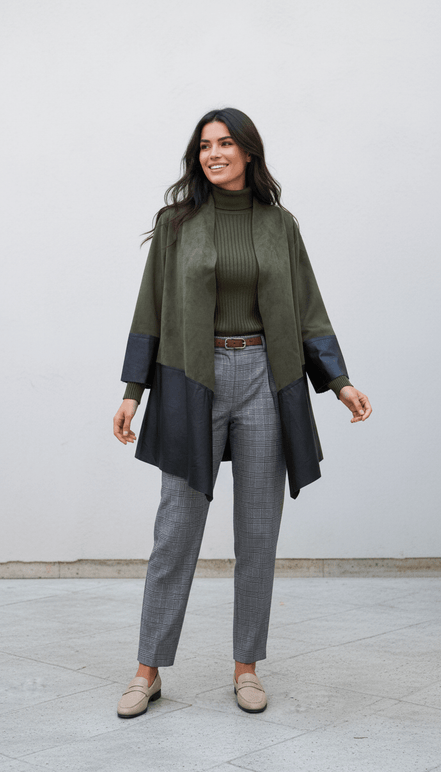 Cardigan verde kaki cu imprimeu, stil urban - OK Lux. All rights reserved. - Cardigans - KHAKI GREEN - 