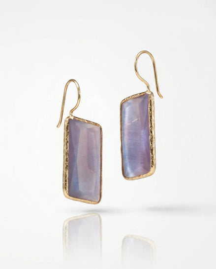 Cercei Cat Eye Charm – Oțel placat Aur 24K - OK Lux. All rights reserved. - Earrings - 