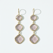 Cercei Cat Eye Drop – Aur 24K - OK Lux. All rights reserved. - Earrings - 