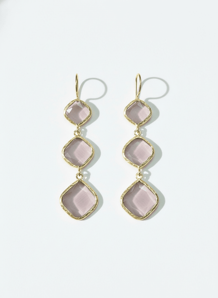 Cercei Cat Eye Drop – Aur 24K - OK Lux. All rights reserved. - Earrings - 