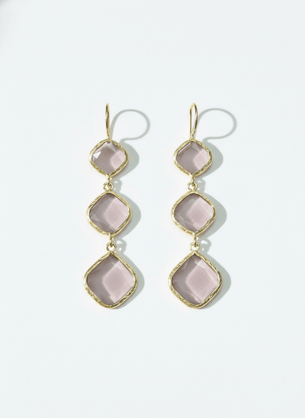 Cercei Cat Eye Drop – Aur 24K - OK Lux. All rights reserved. - Earrings - 