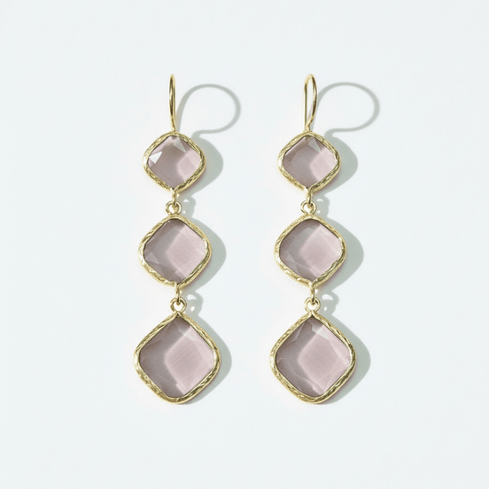 Cercei Cat Eye Drop – Aur 24K - OK Lux. All rights reserved. - Earrings - 