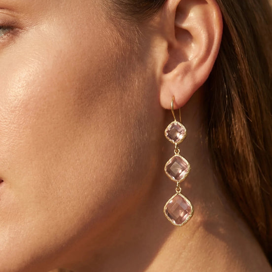 Cercei Cat Eye Drop – Oțel placat Aur 24K - OK Lux. All rights reserved. - Earrings - 