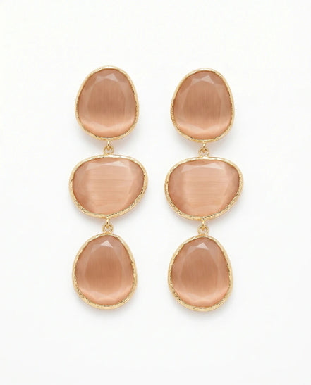 Cercei Cat Eye Elegance – Oțel placat Aur 24K - OK Lux. All rights reserved. - Earrings - 