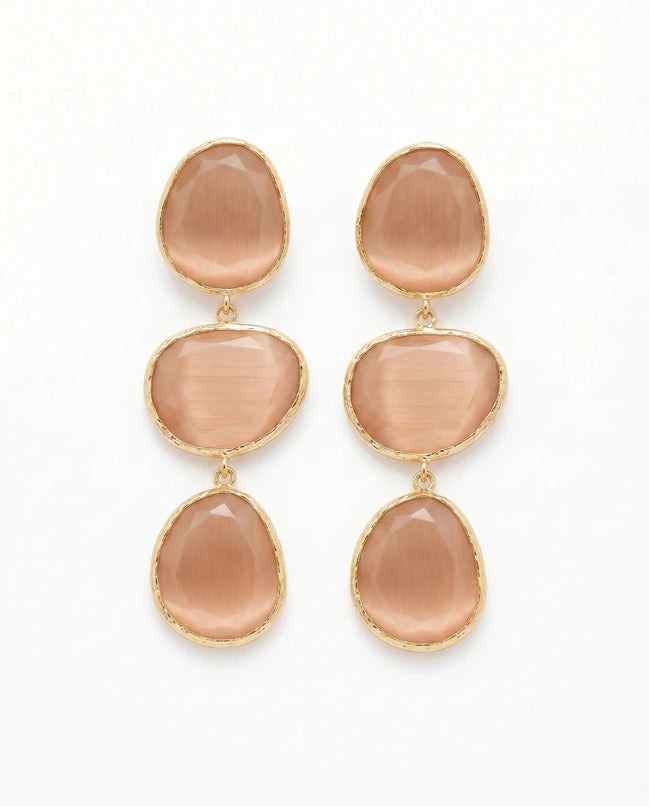 Cercei Cat Eye Elegance – Oțel placat Aur 24K - OK Lux. All rights reserved. - Earrings - 