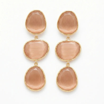 Cercei Cat Eye Elegance – Oțel placat Aur 24K - OK Lux. All rights reserved. - Earrings - 
