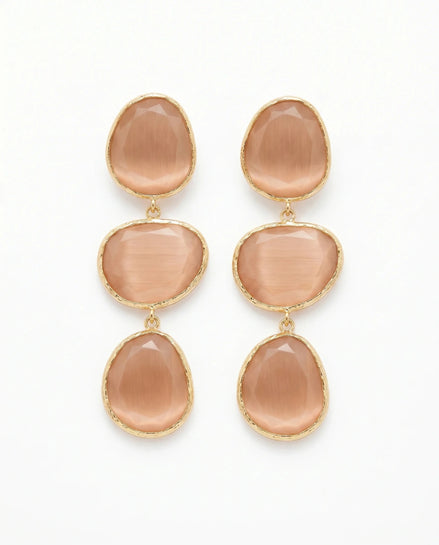 Cercei Cat Eye Elegance – Oțel placat Aur 24K - OK Lux. All rights reserved. - Earrings - 