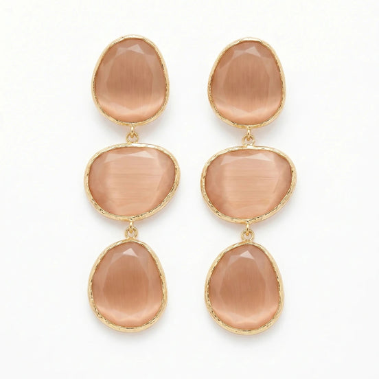 Cercei Cat Eye Elegance – Oțel placat Aur 24K - OK Lux. All rights reserved. - Earrings - 