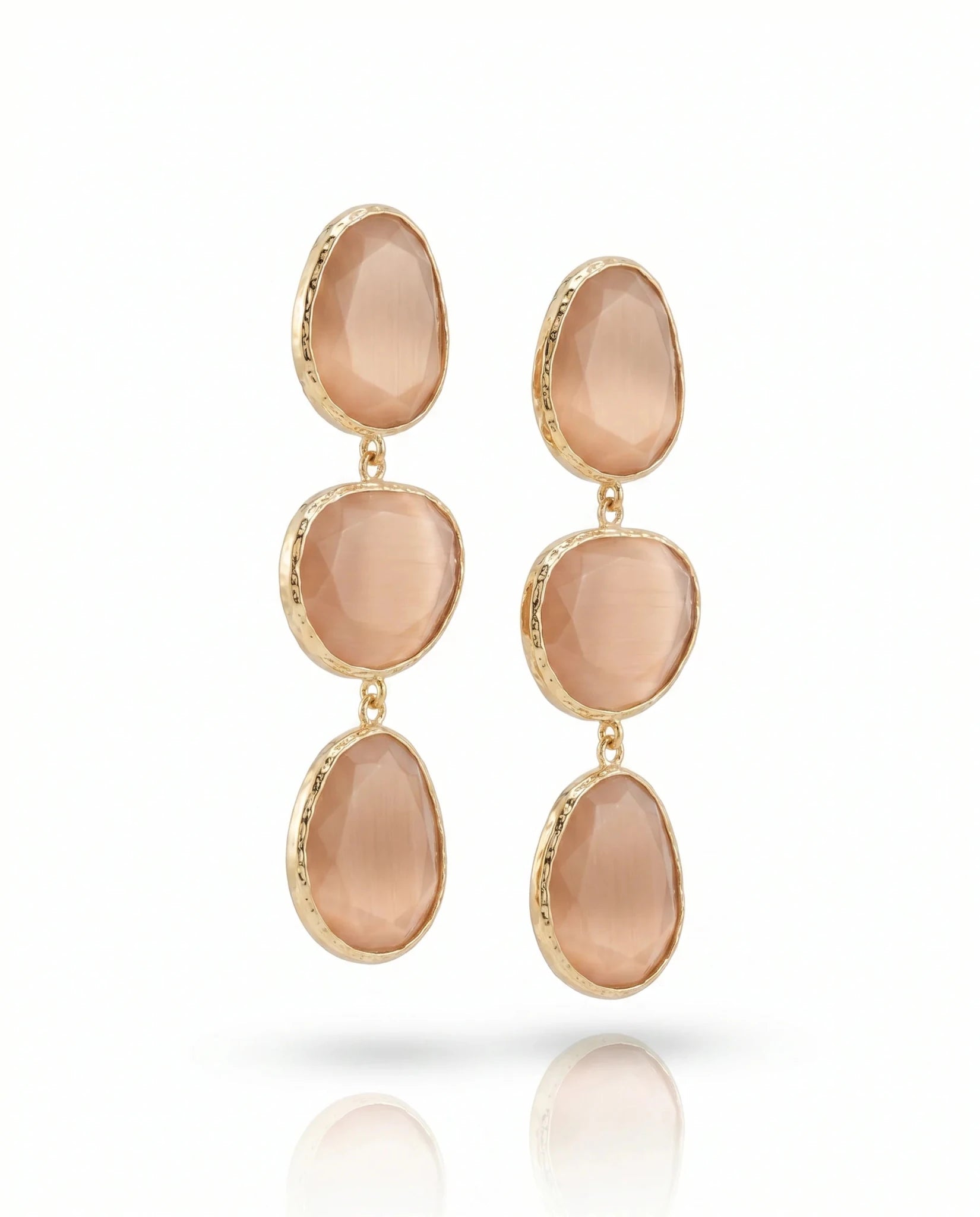 Cercei Cat Eye Elegance – Oțel placat Aur 24K - OK Lux. All rights reserved. - Earrings - 
