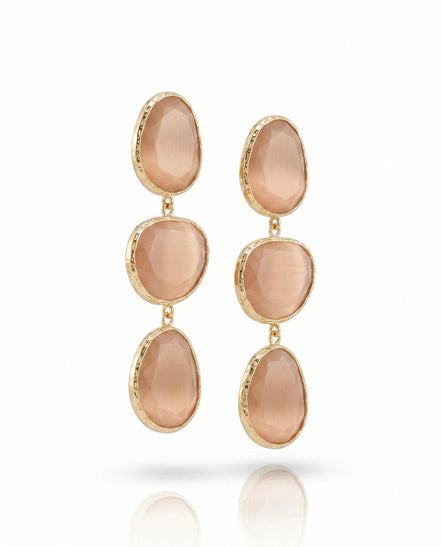 Cercei Cat Eye Elegance – Oțel placat Aur 24K - OK Lux. All rights reserved. - Earrings - 