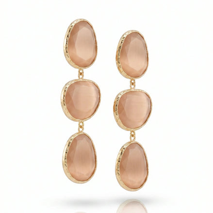 Cercei Cat Eye Elegance – Oțel placat Aur 24K - OK Lux. All rights reserved. - Earrings - 