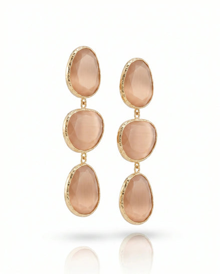 Cercei Cat Eye Elegance – Oțel placat Aur 24K - OK Lux. All rights reserved. - Earrings - 
