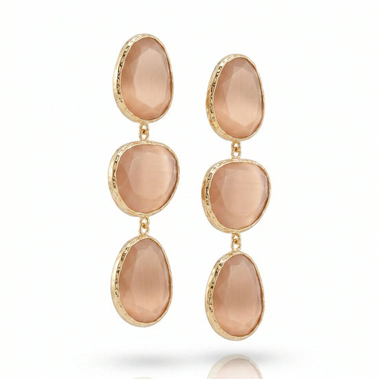 Cercei Cat Eye Elegance – Oțel placat Aur 24K - OK Lux. All rights reserved. - Earrings - 
