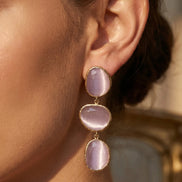 Cercei Cat Eye Elegance – Oțel placat Aur 24K - OK Lux. All rights reserved. - Earrings - 