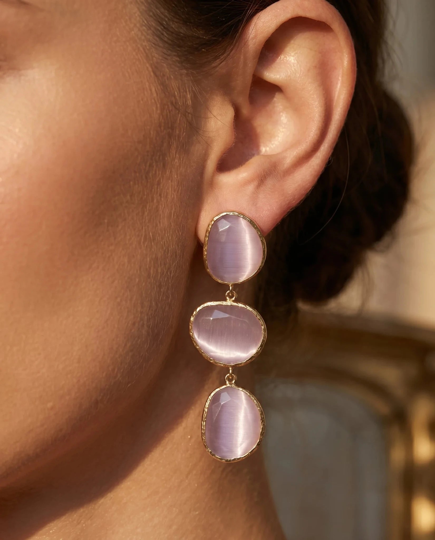 Cercei Cat Eye Elegance – Oțel placat Aur 24K - OK Lux. All rights reserved. - Earrings - 