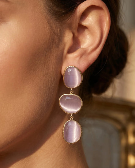 Cercei Cat Eye Elegance – Oțel placat Aur 24K - OK Lux. All rights reserved. - Earrings - 