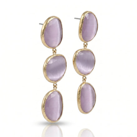 Cercei Cat Eye Elegance – Oțel placat Aur 24K - OK Lux. All rights reserved. - Earrings - 