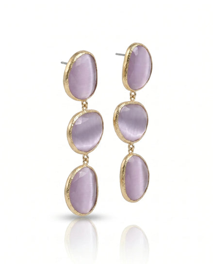 Cercei Cat Eye Elegance – Oțel placat Aur 24K - OK Lux. All rights reserved. - Earrings - 