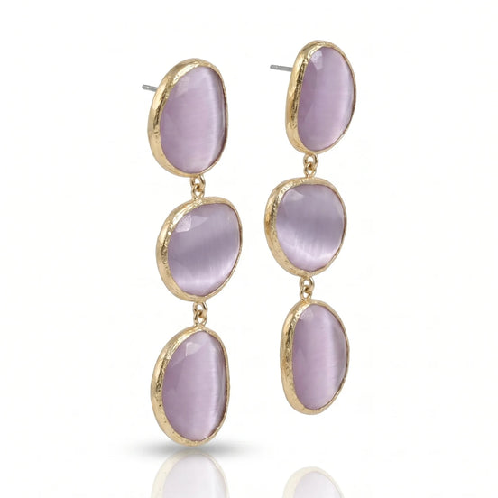Cercei Cat Eye Elegance – Oțel placat Aur 24K - OK Lux. All rights reserved. - Earrings - 