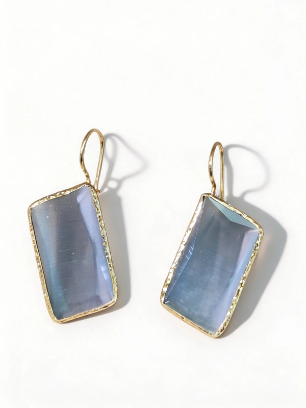 Cercei Cat Eye Glow – Aur 24K - OK Lux. All rights reserved. - Earrings - 