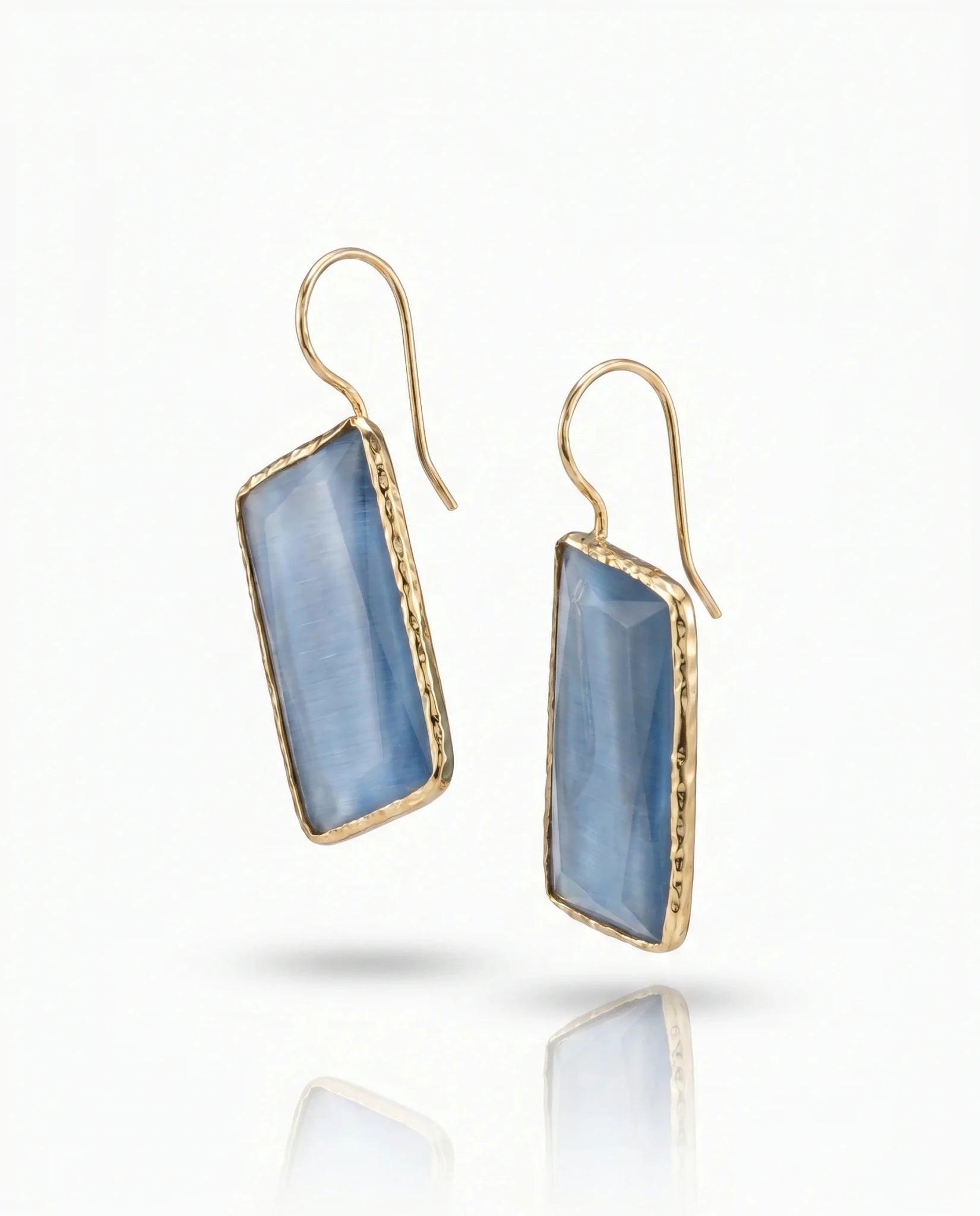 Cercei Cat Eye Glow – Oțel placat Aur 24K - OK Lux. All rights reserved. - Earrings - 