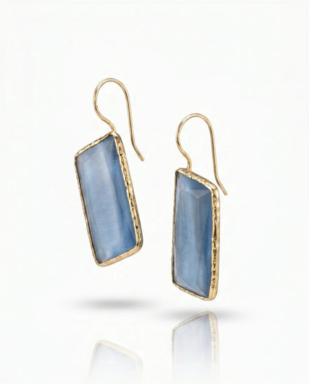Cercei Cat Eye Glow – Oțel placat Aur 24K - OK Lux. All rights reserved. - Earrings - 