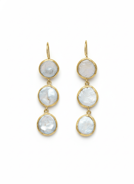 Cercei Classic Pearl – Aur 24K - OK Lux. All rights reserved. - Earrings - 