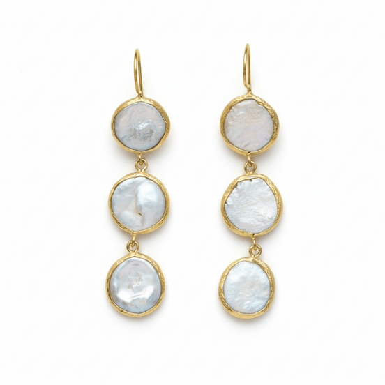 Cercei Classic Pearl – Aur 24K - OK Lux. All rights reserved. - Earrings - 