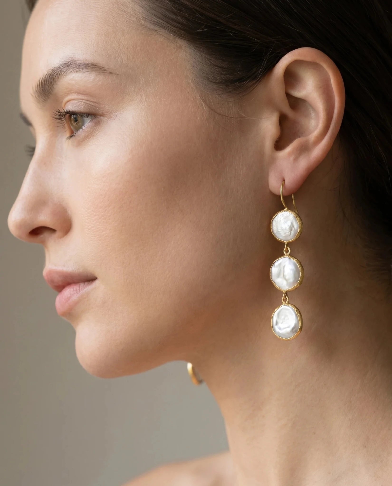 Cercei Classic Pearl – Oțel placat Aur 24K - OK Lux. All rights reserved. - Earrings - 