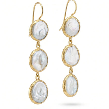 Cercei Classic Pearl – Oțel placat Aur 24K - OK Lux. All rights reserved. - Earrings - 