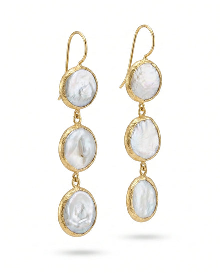 Cercei Classic Pearl – Oțel placat Aur 24K - OK Lux. All rights reserved. - Earrings - 