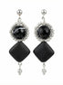 Cercei din agate dantelate si onix mat cu bilute si tortite din argint - OK Lux. All rights reserved. - Earrings - 