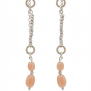 Cercei din argint 925 cu ametist, cristale ochi de pisică și aragonit - OK Lux. All rights reserved. - Earrings - 