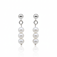 Cercei din argint 925 cu perle de cultură tip A de 6 mm - OK Lux. All rights reserved. - Earrings - 