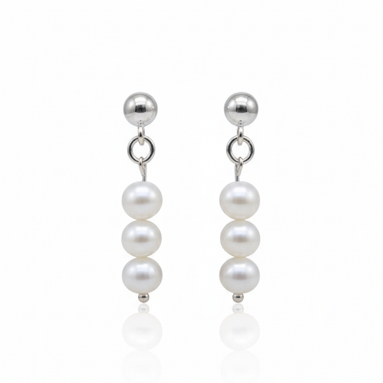 Cercei din argint 925 cu perle de cultură tip A de 6 mm - OK Lux. All rights reserved. - Earrings - 