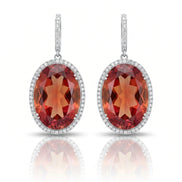 Cercei din argint 925 cu sultanit și zirconii - OK Lux. All rights reserved. - Earrings - 