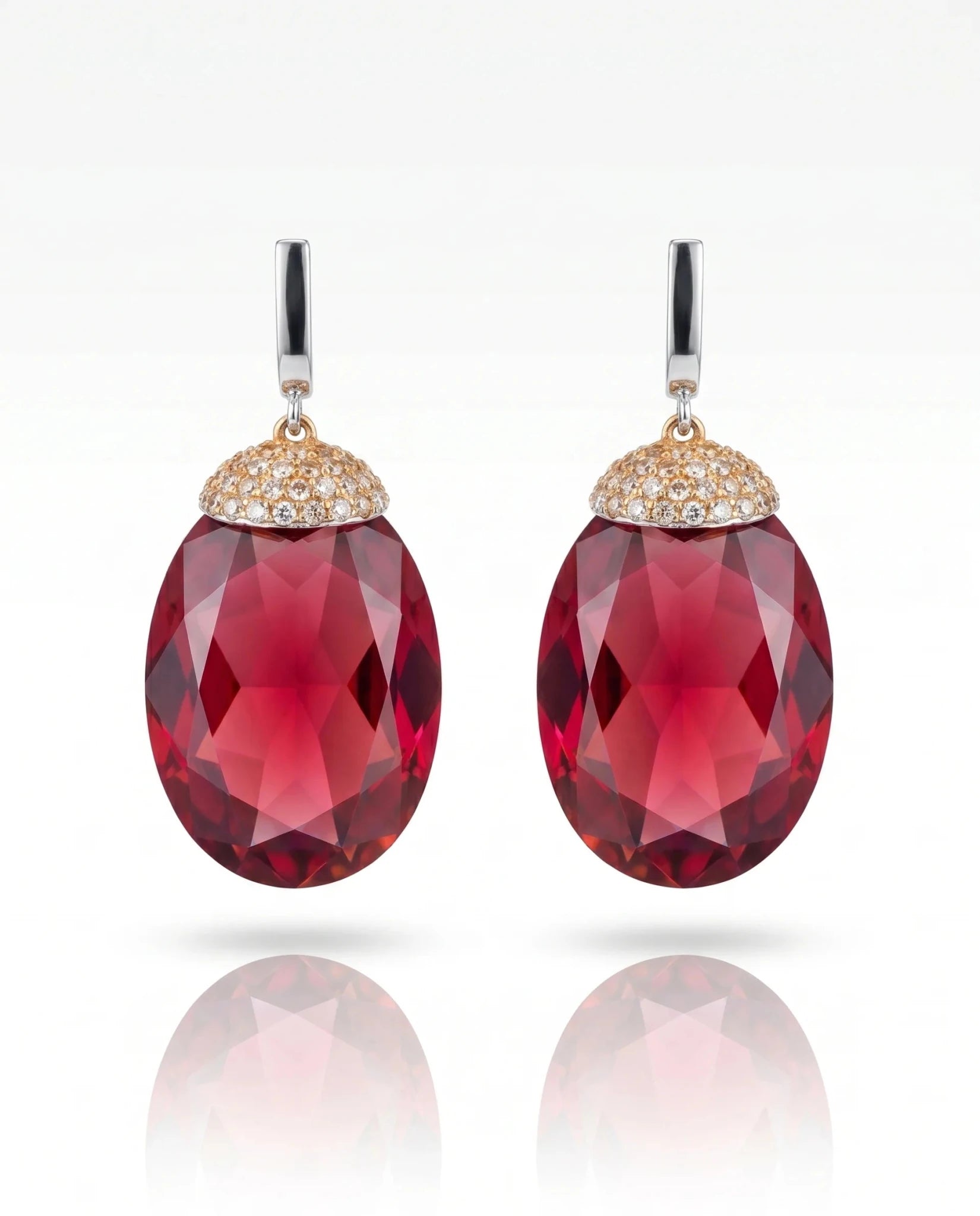 Cercei din argint 925 cu sultanit și zirconiu - OK Lux. All rights reserved. - Earrings - 