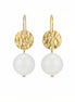 Cercei din cuart roz cu tortițe placate cu aur - OK Lux. All rights reserved. - Earrings - 