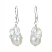 Cercei din perle Baroc cu tortițe din argint - OK Lux. All rights reserved. - Earrings - 