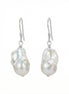 Cercei din perle Baroc cu tortițe din argint - OK Lux. All rights reserved. - Earrings - 