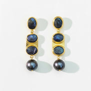 Cercei Eleganți cu Perle – Oțel Inoxidabil Placat cu Aur 24K - OK Lux. All rights reserved. - Earrings - 